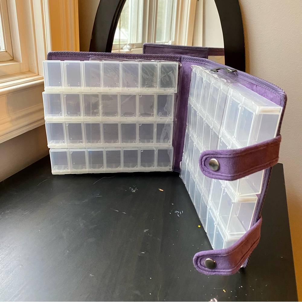 PACK OF TWO Craft Mates Double Sided Case w 8organizers, for (beads, pins, more) - Picture 5 of 16